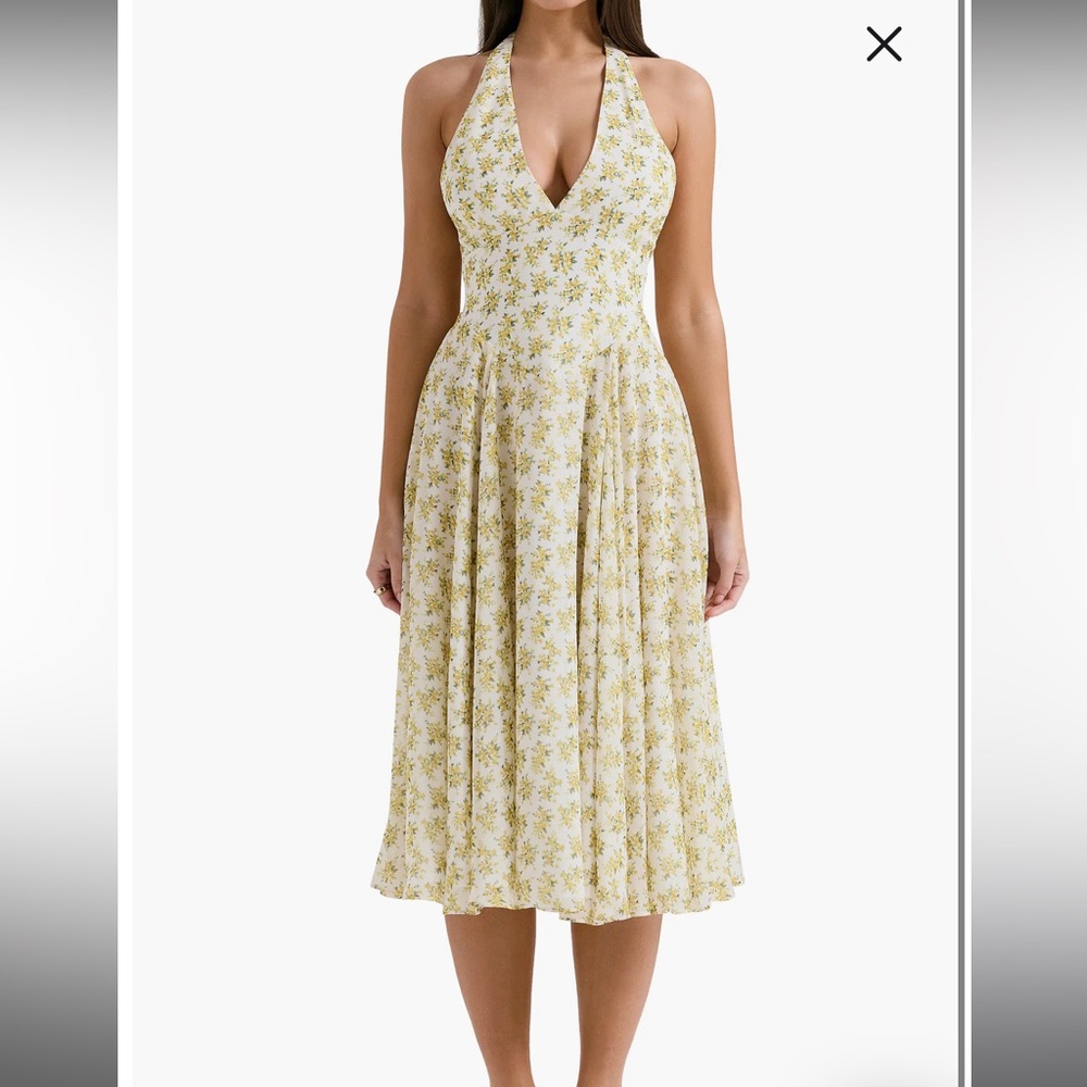 Solada Floral Halter Midi Sundress